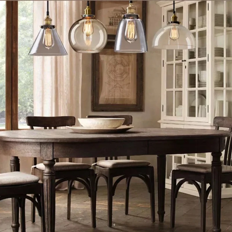 Transparent Pendant Lights Vintage Chandelier Industrial Wind Loft Bar Restaurant Bar Bedroom Glass LED Lamps Indoor Lighting
Transparent Pendant Lights Vintage Chandelier Industrial Wind Loft Bar Restaurant Bar Bedroom Glass LED Lamps Indoor Lighting