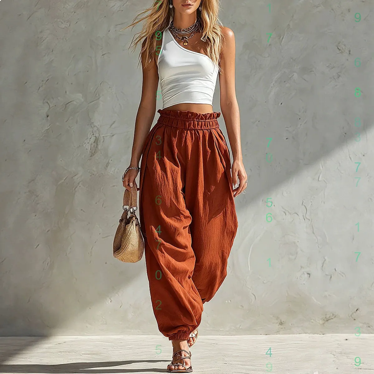 Elegant Solid Sleeveless Vest Loose Lantern Pants Matching Set for Women Casual Jumpsuit Playsuit
Elegant Solid Sleeveless Vest Loose Lantern Pants Matching Set for Women Casual Jumpsuit Playsuit