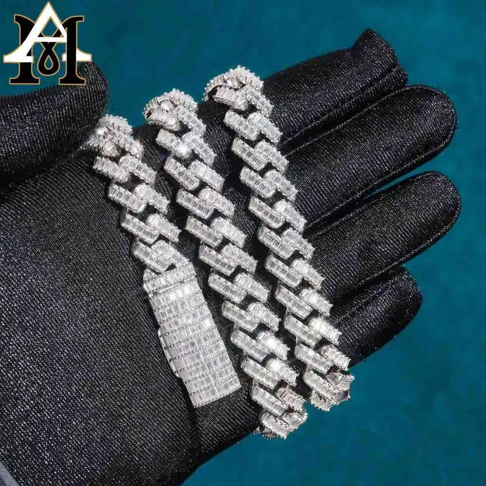 Fine Jewelry 13mm Baguette Cuban Link Chain Iced Out 925 Silver Hip Hop Vvs Diamond Moissanite Cuban Link Chain
Fine Jewelry 13mm Baguette Cuban Link Chain Iced Out 925 Silver Hip Hop Vvs Diamond Moissanite Cuban Link Chain