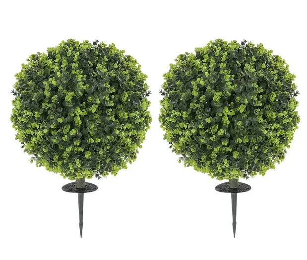 HOMCOM 2 Pack 1.3ft Artificial Ball Boxwood Topiary with Ground Stake, UV Resistant Faux Greenery for Indoor Outdoor
HOMCOM 2 Pack 1.3ft Artificial Ball Boxwood Topiary with Ground Stake, UV Resistant Faux Greenery for Indoor Outdoor