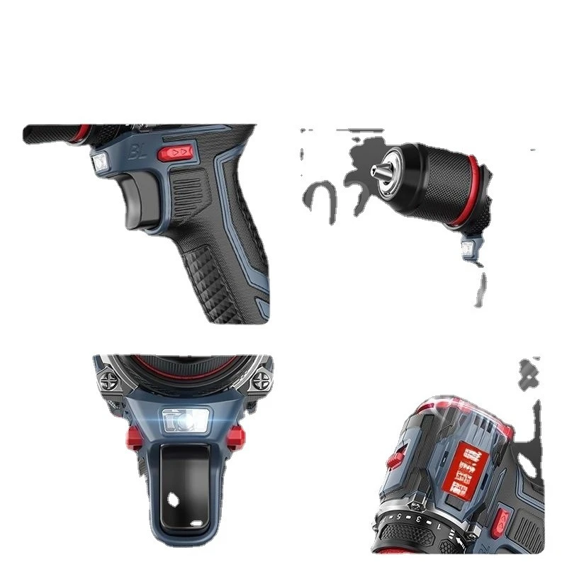 Hand drill two-speed lithium battery, brushless high-power multi-function mini household electric screwdriver
Hand drill two-speed lithium battery, brushless high-power multi-function mini household electric screwdriver