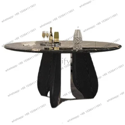 Marble round table household Italian light luxury dining table luxury stone high sense
Marble round table household Italian light luxury dining table luxury stone high sense