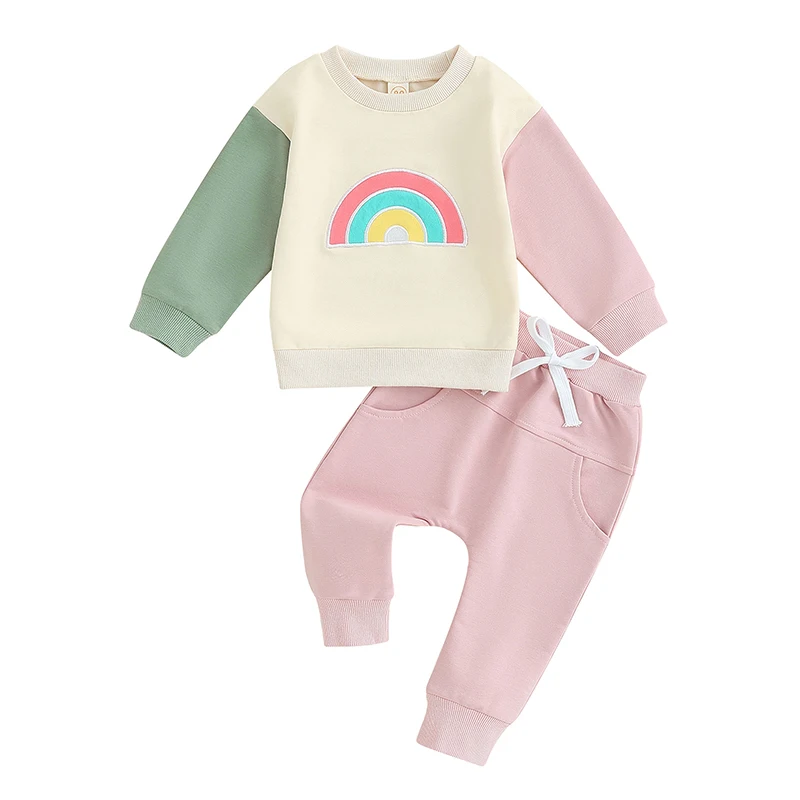 Rainbow Toddler Baby Girl Clothes Sweatshirts Jogger Pants 2Pcs Fall Winter Sweat Outfit
Rainbow Toddler Baby Girl Clothes Sweatshirts Jogger Pants 2Pcs Fall Winter Sweat Outfit