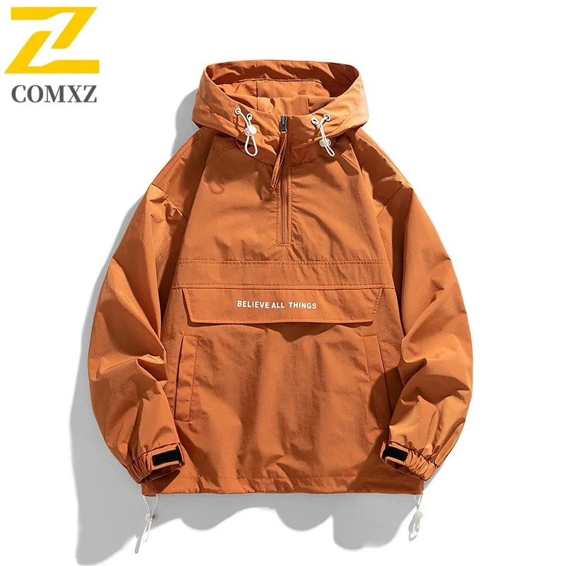 COMXZ 2025 Men Autumn New Trend Outdoor sport Pullover Hooded Jacket Fashion All-Match Top Casual Wear lightweight windbreaker
COMXZ 2025 Men Autumn New Trend Outdoor sport Pullover Hooded Jacket Fashion All-Match Top Casual Wear lightweight windbreaker