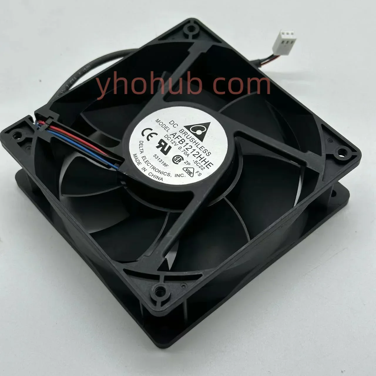 Delta Electronics AFB1212HHE 5C22 DC 12V 0.70A 120x120x38mm Server Cooling Fan
Delta Electronics AFB1212HHE 5C22 DC 12V 0.70A 120x120x38mm Server Cooling Fan