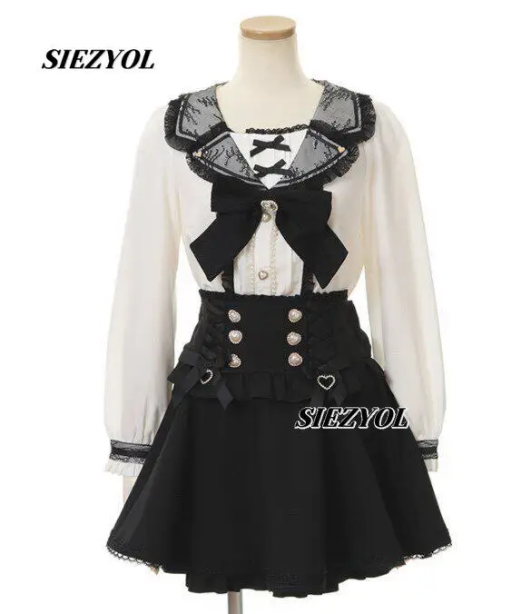 Japanese Style Liz Cute Sailor Collar Shirt Sweet Girl Versatile Bow Lace Tops Retro White Long Sleeve Blouse Camisas
Japanese Style Liz Cute Sailor Collar Shirt Sweet Girl Versatile Bow Lace Tops Retro White Long Sleeve Blouse Camisas