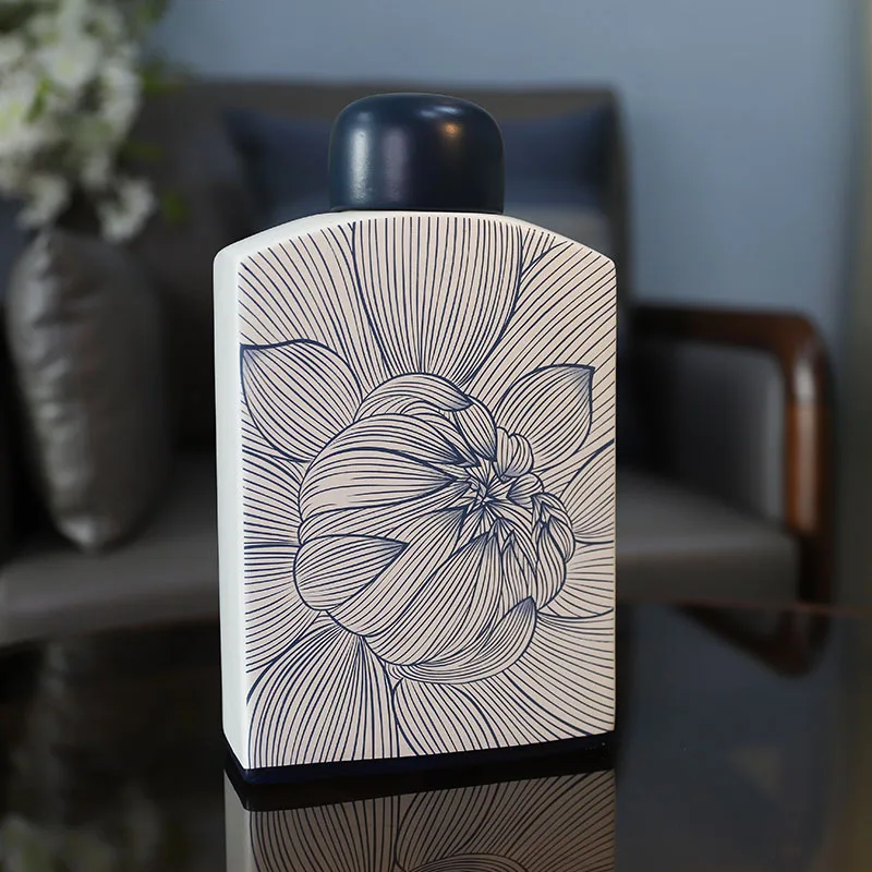 Новая керамическая банка для хранения в китайском стиле, для гостиной, журнального столика, кабинета, фойе, украшения ручной работы, которые могут вмещать чай leav
Новая керамическая банка для хранения в китайском стиле, для гостиной, журнального столика, кабинета, фойе, украшения ручной работы, которые могут вмещать чай leav