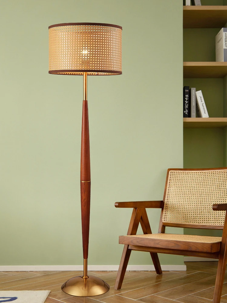 Floor lamp Nordic simple living room bedroom bedside creative ins style American vertical solid wood rattan floor lamp
Floor lamp Nordic simple living room bedroom bedside creative ins style American vertical solid wood rattan floor lamp
