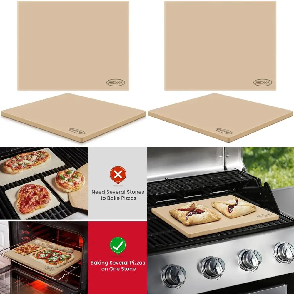20x16 Cordierite Pizza Stone - Thermal Shock Resistant for Oven & Grill, Perfect for Crispy Pizzas, Bread, Cookies, with Dough C
20x16 Cordierite Pizza Stone - Thermal Shock Resistant for Oven & Grill, Perfect for Crispy Pizzas, Bread, Cookies, with Dough C