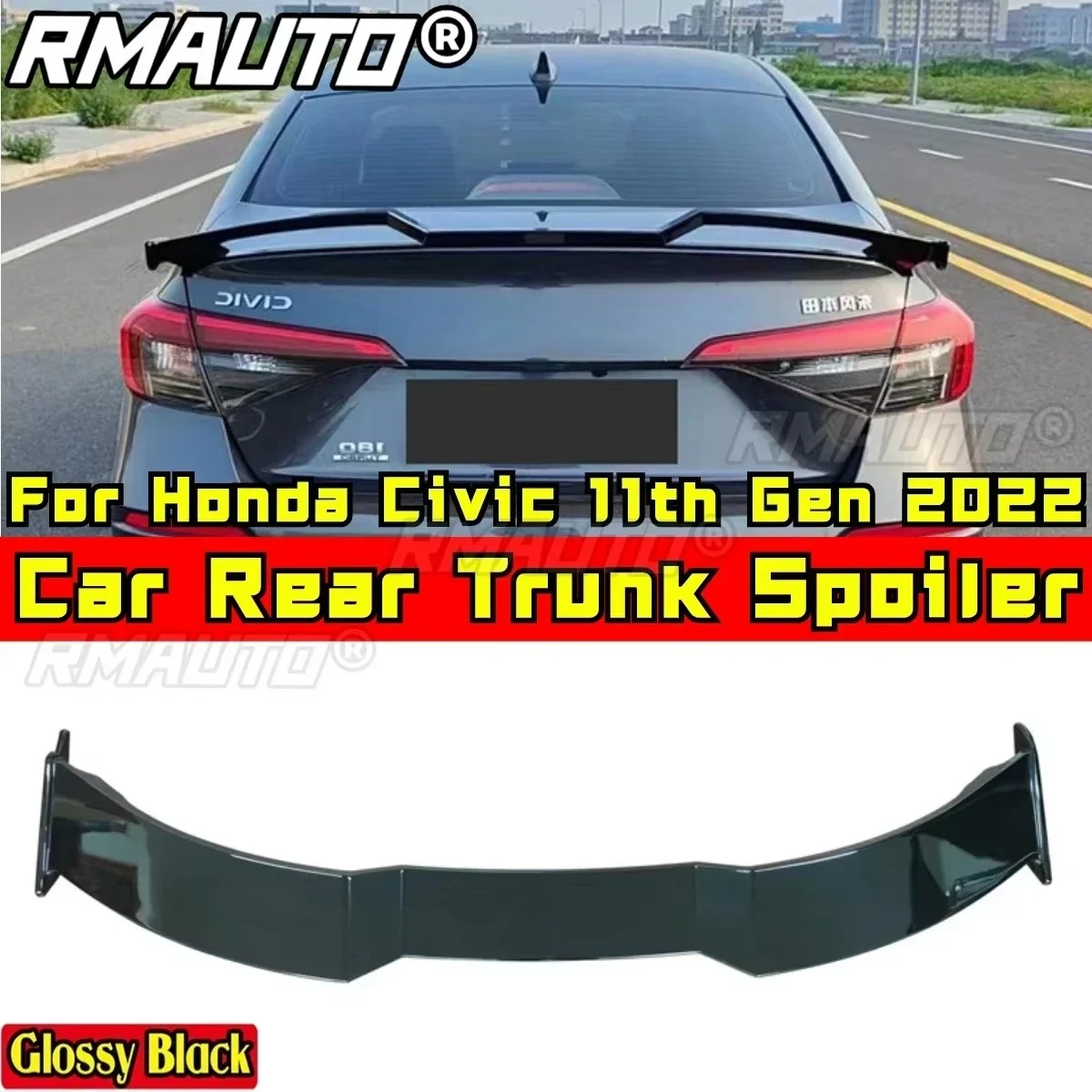 For Honda Civic 11th Gen 2022 Rear Trunk Spoiler Glossy Black TR Style Body Kit Car Rear Spoiler Rear Trunk Wing Car Accessories
For Honda Civic 11th Gen 2022 Rear Trunk Spoiler Glossy Black TR Style Body Kit Car Rear Spoiler Rear Trunk Wing Car Accessories