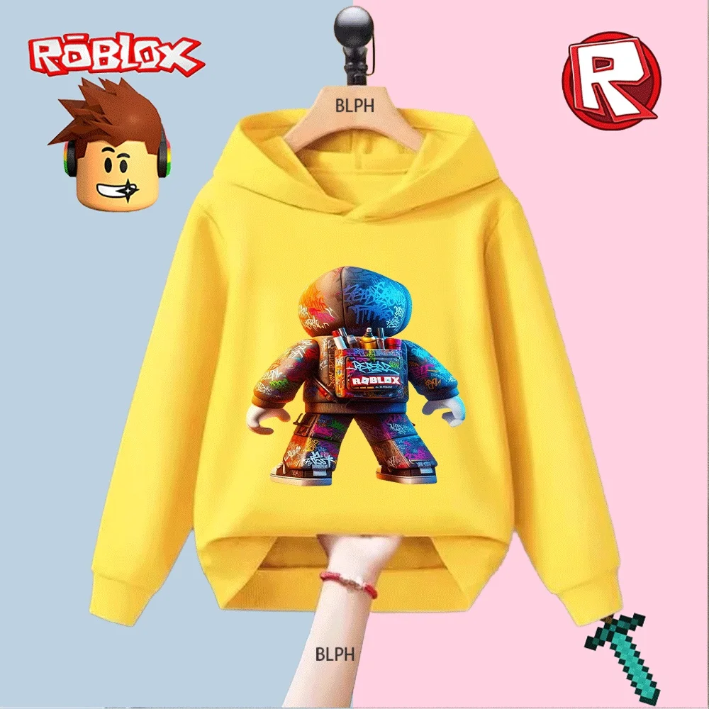Kids Hoodie with Roblox Graffiti Print, Cartoon Game - Themed Sweatshirt, Casual Long - Sleeve Pullover for Boys Girls, Fashion
Kids Hoodie with Roblox Graffiti Print, Cartoon Game - Themed Sweatshirt, Casual Long - Sleeve Pullover for Boys Girls, Fashion