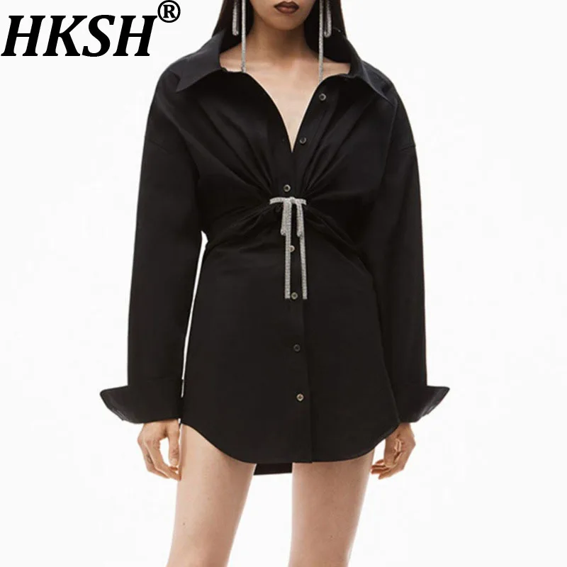 HKSH Shirt For Women Fashion Design Long Sleeve Turn-down Collar Single Breasted Crystal Decorated Dress High Street Ins HK10758
HKSH Shirt For Women Fashion Design Long Sleeve Turn-down Collar Single Breasted Crystal Decorated Dress High Street Ins HK10758
