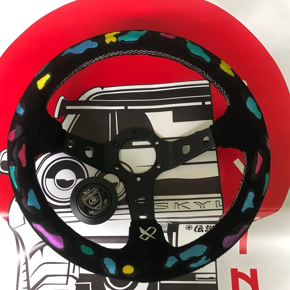 Vertex 13Inch JDM Suede Leather Steering Wheel Car Rally Racing JDM Leopard Steering Wheel Volantes For VW HONDA TOYOTA BMW
Vertex 13Inch JDM Suede Leather Steering Wheel Car Rally Racing JDM Leopard Steering Wheel Volantes For VW HONDA TOYOTA BMW