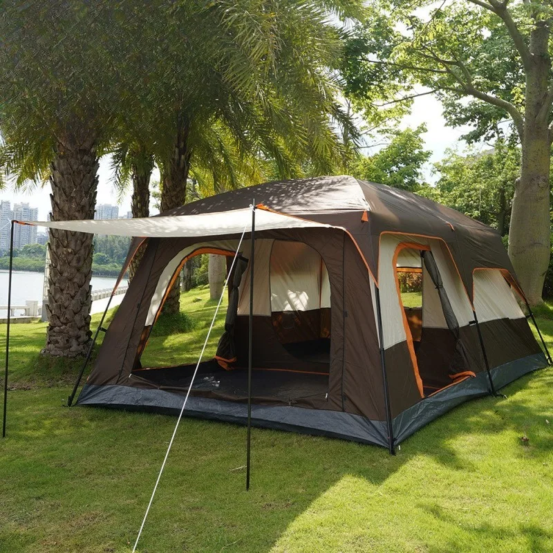 Outdoor Camping Family Tent 3-12 Person Double Layers Oversize 2 Rooms Thickened Rainproof Outdoor Family Camp Tour Equipment
Outdoor Camping Family Tent 3-12 Person Double Layers Oversize 2 Rooms Thickened Rainproof Outdoor Family Camp Tour Equipment