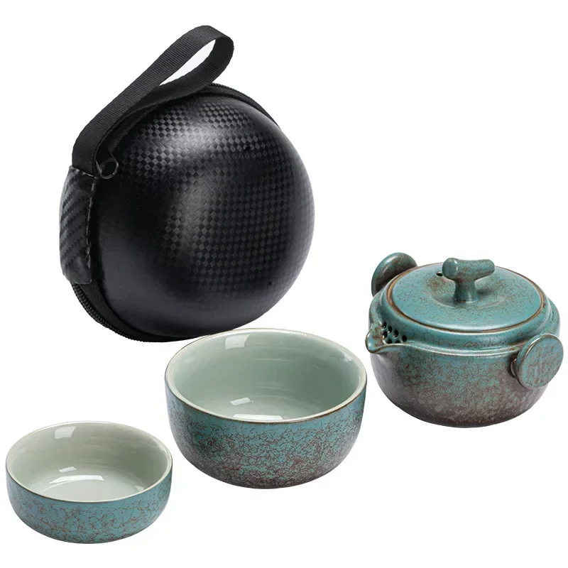 Ceramic Gongfu Travel Tea Set - Gorgeous Chinese Teapot Set with 2 Tea Cups, Portable Carrying Case
Ceramic Gongfu Travel Tea Set - Gorgeous Chinese Teapot Set with 2 Tea Cups, Portable Carrying Case
