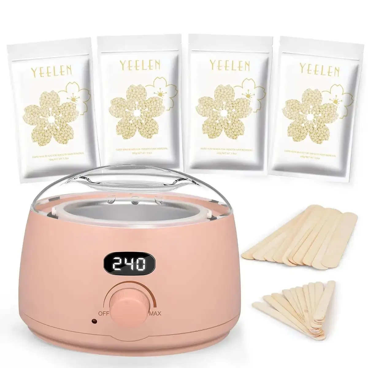 Hair Removal Kit Digital Wax Heater with US Plug Contains 14 oz Hard Wax Beads for Full Body Unisex
Hair Removal Kit Digital Wax Heater with US Plug Contains 14 oz Hard Wax Beads for Full Body Unisex