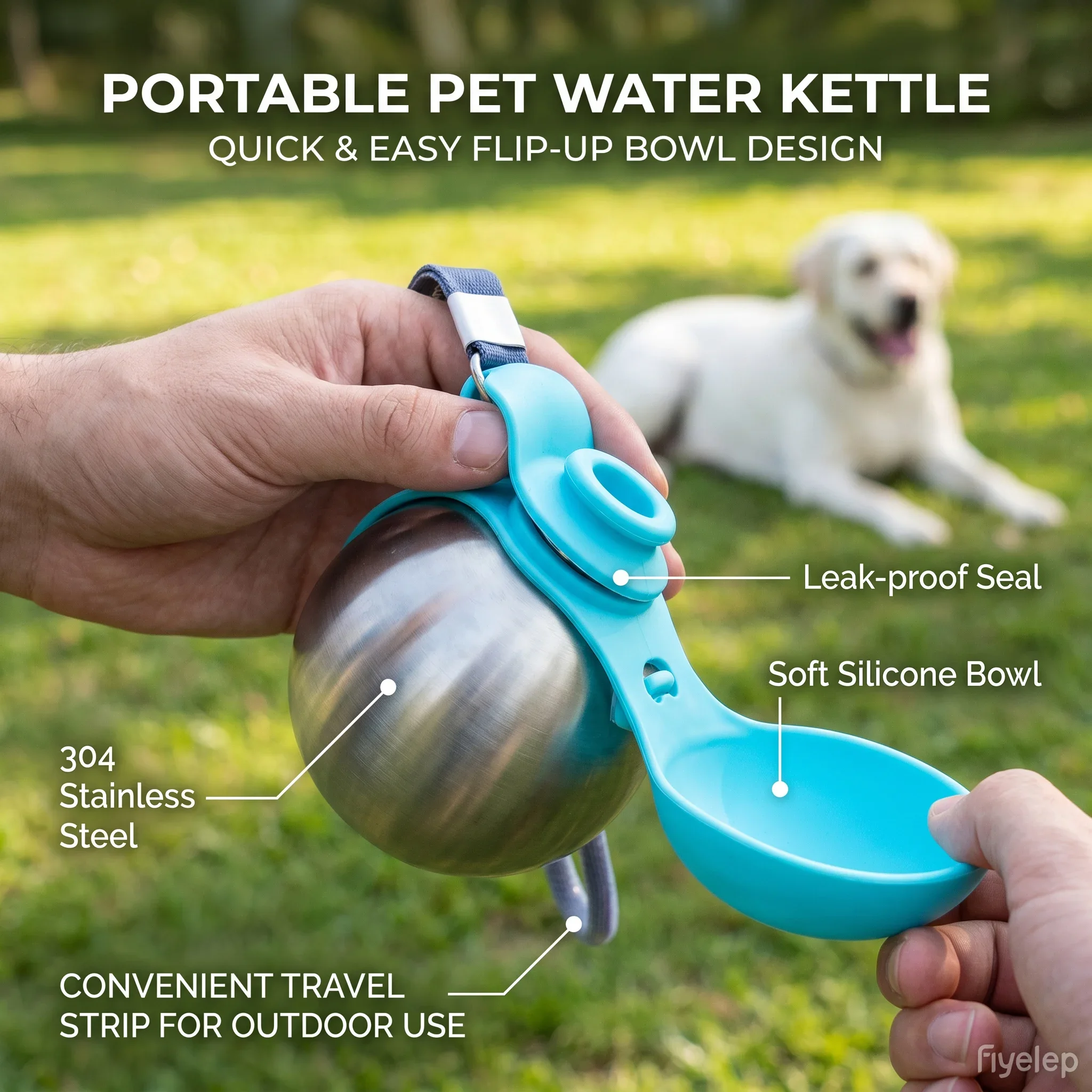285ml Stainless Steel Dog Travel Bottle, Leak-Proof Water Dispenser with Detachable Silicone Bowl, One-Click Drinking for Walkin
285ml Stainless Steel Dog Travel Bottle, Leak-Proof Water Dispenser with Detachable Silicone Bowl, One-Click Drinking for Walkin