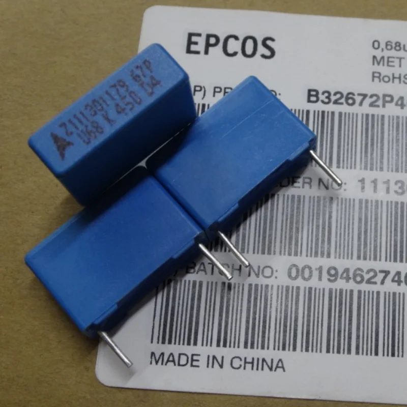 10 шт. EPCOS 0,68 мкФ 450 В 680nf u68 684 15 мм пленочный конденсатор B32672P4684K
10 шт. EPCOS 0,68 мкФ 450 В 680nf u68 684 15 мм пленочный конденсатор B32672P4684K