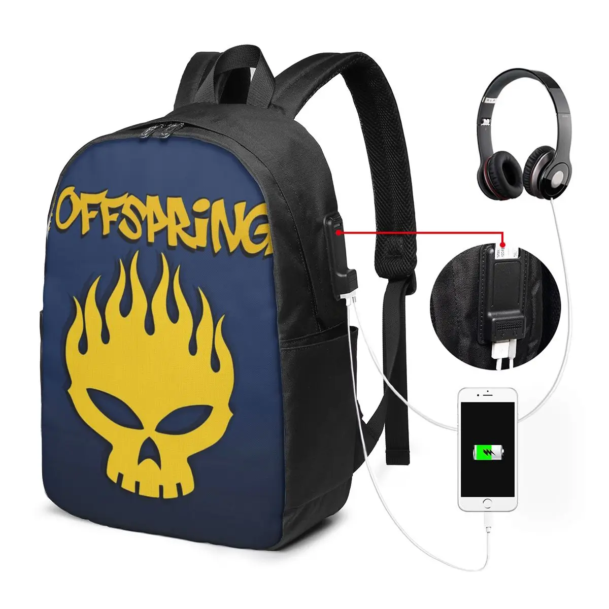 The Offspring Music Band Backpack Travel Notebook Bag Computer College Student School Bag Laptop Shoulder Bags for Men Women
The Offspring Music Band Backpack Travel Notebook Bag Computer College Student School Bag Laptop Shoulder Bags for Men Women