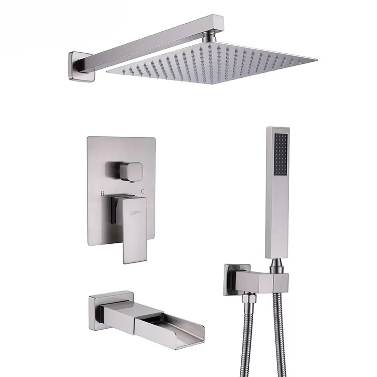 Single Handle Hot and Cold Bathroom Concealed Mount Rain Full Body Spa Shower Concealed Kit Mixer System Faucet Set
Single Handle Hot and Cold Bathroom Concealed Mount Rain Full Body Spa Shower Concealed Kit Mixer System Faucet Set