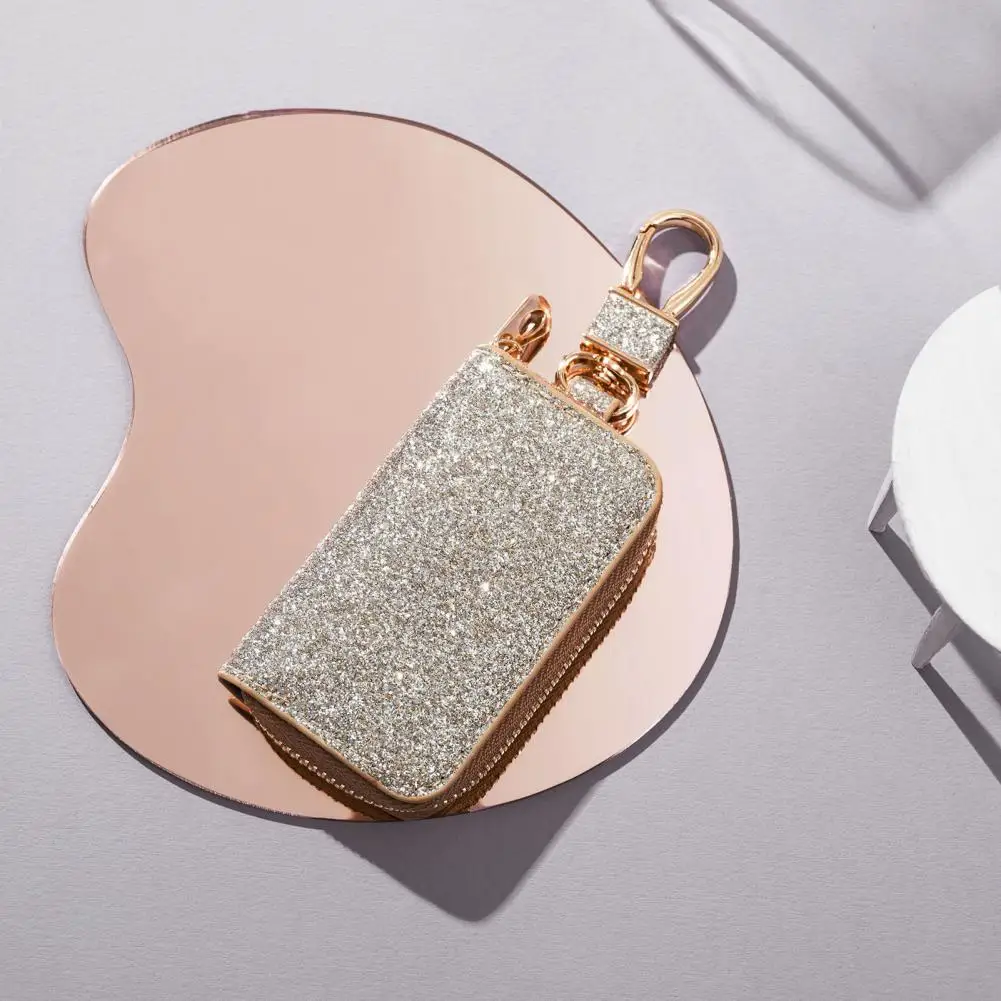 Key Bag with Zipper Closure Glittery Faux Leather Car Key Case with Zipper Holder for Men Women Mini Portable Key Bag Keychain
Key Bag with Zipper Closure Glittery Faux Leather Car Key Case with Zipper Holder for Men Women Mini Portable Key Bag Keychain