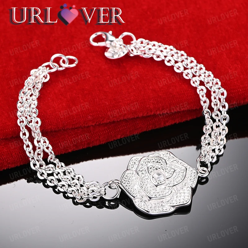 925 Sterling Silver Beautiful Flower Bracelets For Men Women Wedding Banquet Accessories Fashion Party Birthday Delicate Jewelry
925 Sterling Silver Beautiful Flower Bracelets For Men Women Wedding Banquet Accessories Fashion Party Birthday Delicate Jewelry