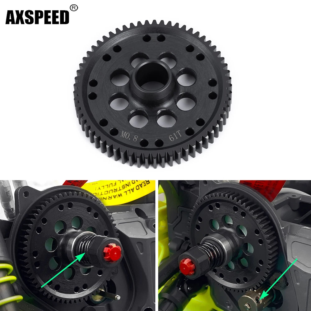 AXSPEED Metal Steel 32P 61T Main Gear Spur Gear For 1/10 GORGON Monster Truck 4X2 MEGA 550 RTR-ARA3230ST1 RC Car Upgrade Parts
AXSPEED Metal Steel 32P 61T Main Gear Spur Gear For 1/10 GORGON Monster Truck 4X2 MEGA 550 RTR-ARA3230ST1 RC Car Upgrade Parts