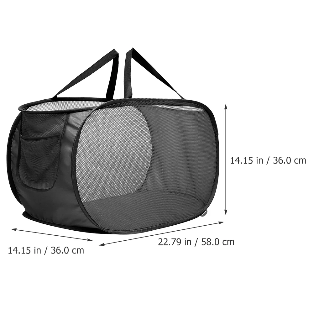 Folding Laundry Hamper Large Capacity Mesh Storage Basket Portable Clothes Organizer Foldable Dirty Clothes Container 
Folding Laundry Hamper Large Capacity Mesh Storage Basket Portable Clothes Organizer Foldable Dirty Clothes Container