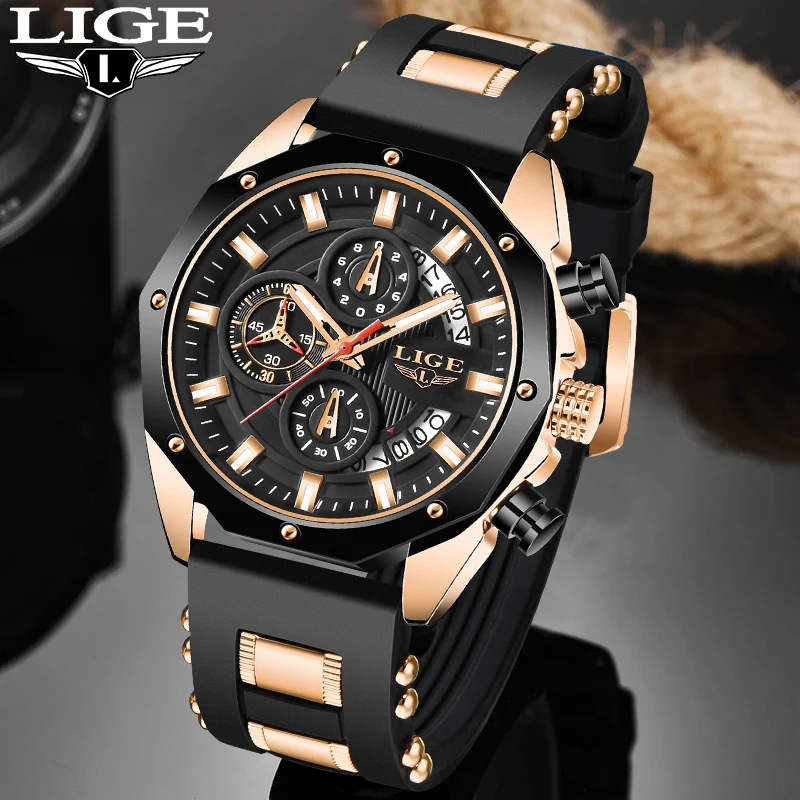 New Fashion LIGE Quartz Man Watch Luxury Creative Outdoor Casual Sport Waterproof Silicone Strap Auto Date Watches for Men Clock
New Fashion LIGE Quartz Man Watch Luxury Creative Outdoor Casual Sport Waterproof Silicone Strap Auto Date Watches for Men Clock