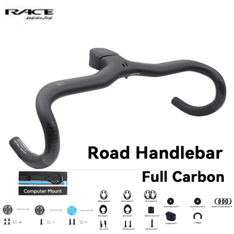 Carbon Road Bike Handlebar,Width380-440mm,Road Bike Parts,Steam90-120,RACE Creston IC SL Full Carbon Handlebar,-6°
Carbon Road Bike Handlebar,Width380-440mm,Road Bike Parts,Steam90-120,RACE Creston IC SL Full Carbon Handlebar,-6°