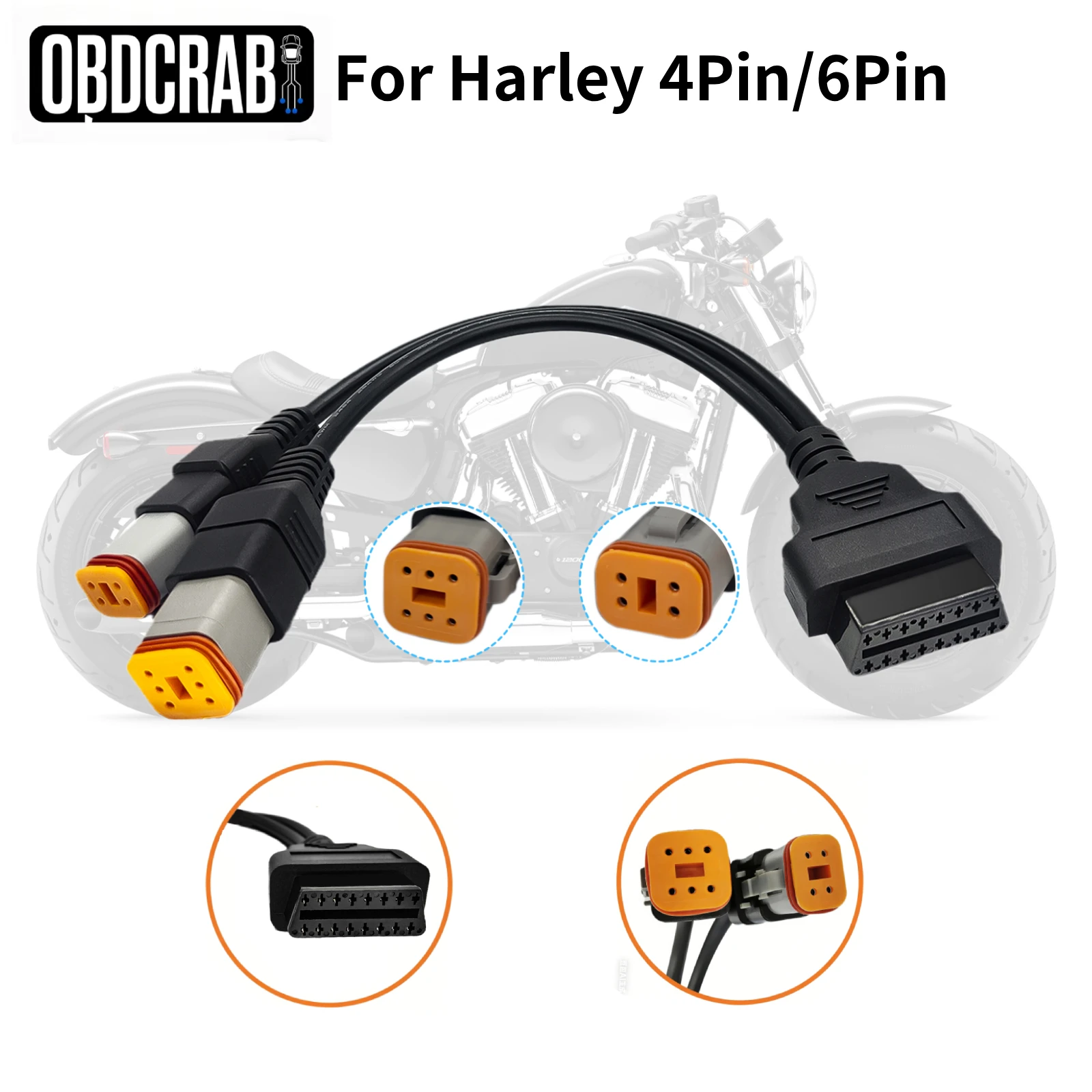 Диагностический кабель-адаптер OBD2 для мотоциклов Harley: с 16-контактного разъема на 4-контактный и 6-контактный разъем для считывания кодов ошибок
Диагностический кабель-адаптер OBD2 для мотоциклов Harley: с 16-контактного разъема на 4-контактный и 6-контактный разъем для считывания кодов ошибок
