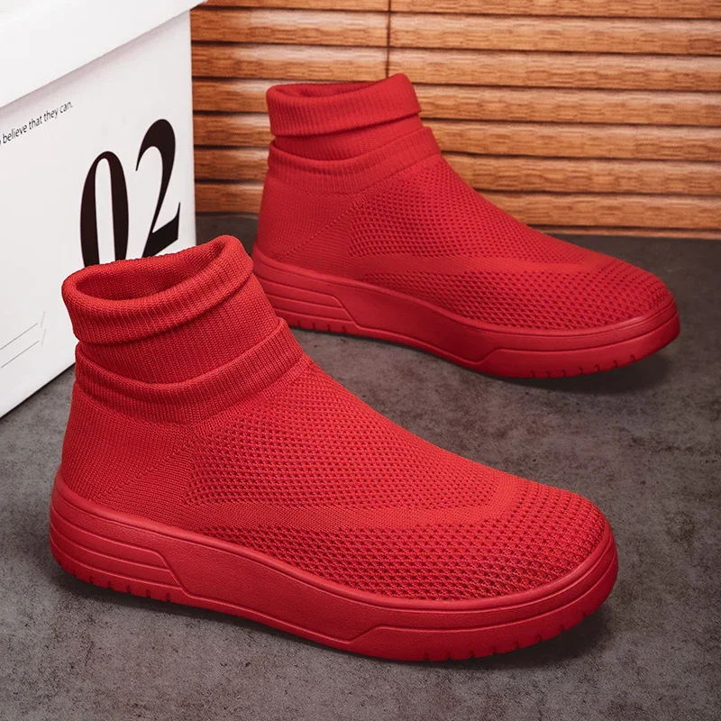 PopHot Sale Sock Shoes Men Red Sneakers Size 35-46 Breathable Knit Casual Man Sneakers Platform High Top Shoes Women's Sports Sh
PopHot Sale Sock Shoes Men Red Sneakers Size 35-46 Breathable Knit Casual Man Sneakers Platform High Top Shoes Women's Sports Sh