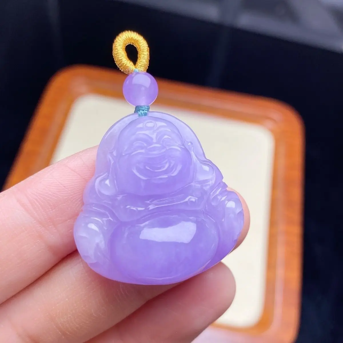 High-quality violet jadeite Buddha Gong pendant pendant, smiley everopen Buddha Maitreya Buddha jadeite treatment jade pendant
High-quality violet jadeite Buddha Gong pendant pendant, smiley everopen Buddha Maitreya Buddha jadeite treatment jade pendant