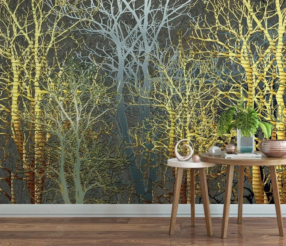 Customized 3D Stereo Mural Modern Metal Abstract Money Tree Forest Forest Mural Background Wall Wallpaper
Customized 3D Stereo Mural Modern Metal Abstract Money Tree Forest Forest Mural Background Wall Wallpaper