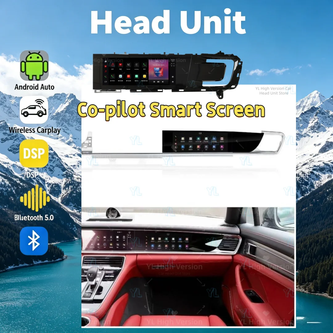 Сенсорный экран Android Co-Pilot для Porsche Panamera 971 Cayenne 2017-2024, головное устройство, GPS-навигация, мультимедиа, экран для пассажира
Сенсорный экран Android Co-Pilot для Porsche Panamera 971 Cayenne 2017-2024, головное устройство, GPS-навигация, мультимедиа, экран для пассажира