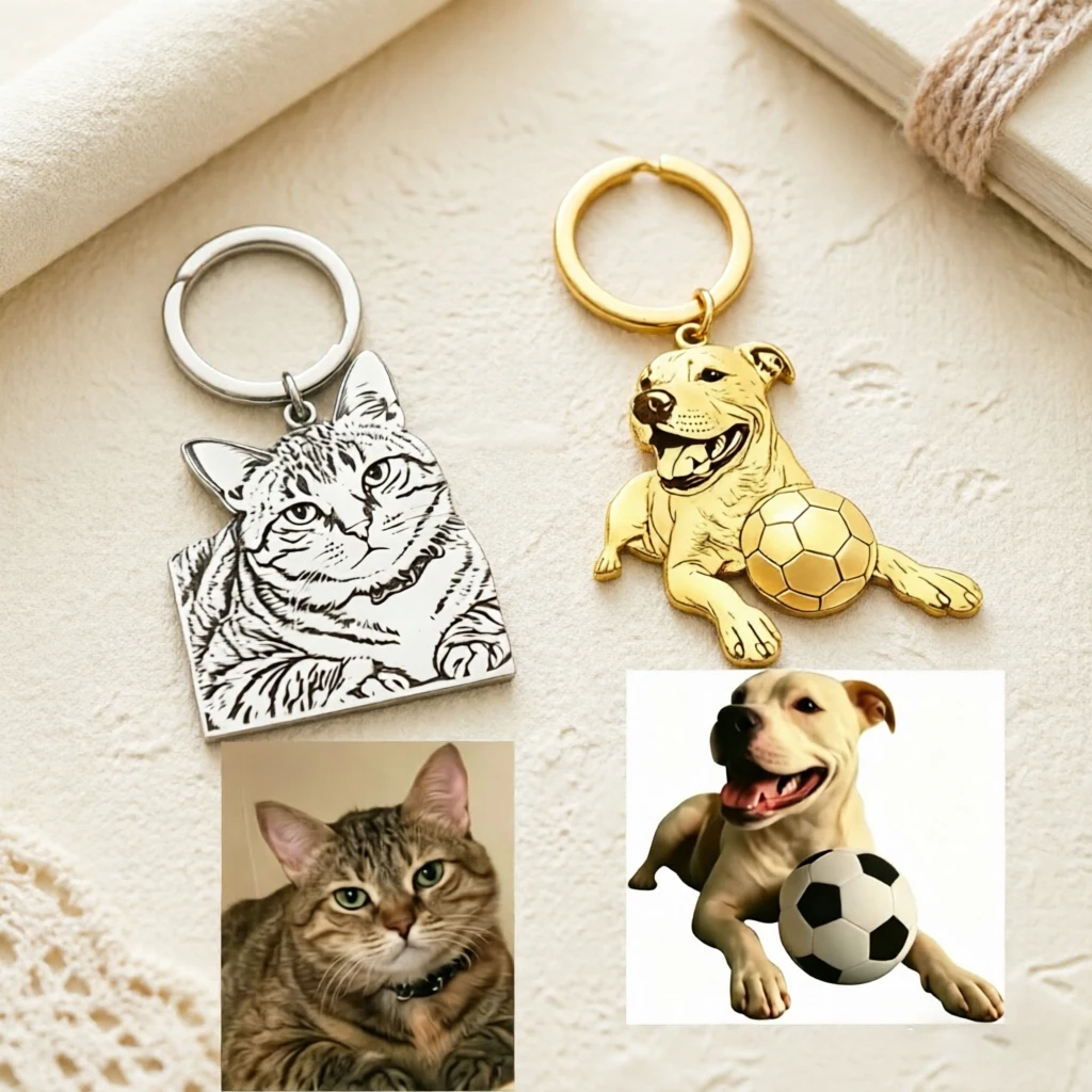 Personalized Pet Photo Keychain Custom Engraved Cat and Dog Picture Stainless Steel Pendant Gift for Men Women Pet Lovers
Personalized Pet Photo Keychain Custom Engraved Cat and Dog Picture Stainless Steel Pendant Gift for Men Women Pet Lovers