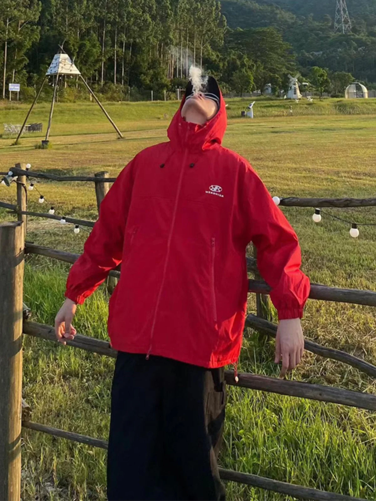 Red Soft ell Waterproof Men's Jaet Autumn Outdoor Climbing Coat with Hood High Sensation American Functional Sle
Red Soft ell Waterproof Men's Jaet Autumn Outdoor Climbing Coat with Hood High Sensation American Functional Sle