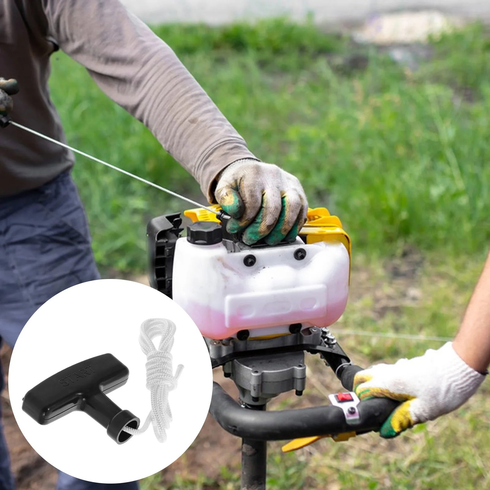 2 set Plastic Pull Starter Handle for Lawn Mower Chainsaw Parts Quick Start Grass Cutting Accessories Replacement Rope
2 set Plastic Pull Starter Handle for Lawn Mower Chainsaw Parts Quick Start Grass Cutting Accessories Replacement Rope