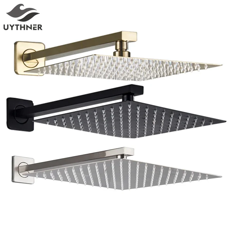 Rainfall Shower Head 8/10/12 Square Bathroom Ultrathin Rain Top Shower Head with Shower Arm Faucet Accessories Wall Mounted Bath
Rainfall Shower Head 8/10/12 Square Bathroom Ultrathin Rain Top Shower Head with Shower Arm Faucet Accessories Wall Mounted Bath
