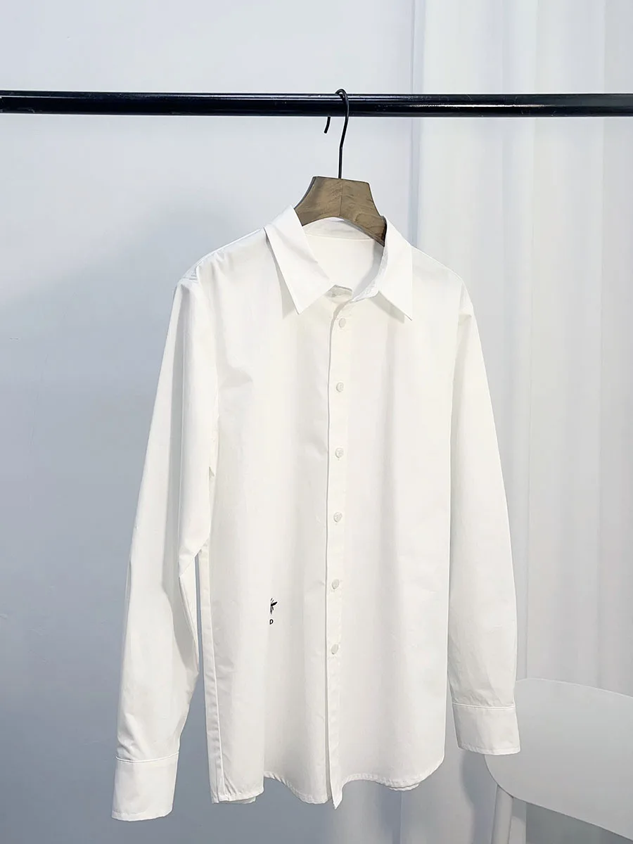 Французская свободная женская блузка из чистого хлопка белого цвета с вышивкой в виде пчелы, дышащая, комфортная, для весны и осени
Французская свободная женская блузка из чистого хлопка белого цвета с вышивкой в виде пчелы, дышащая, комфортная, для весны и осени