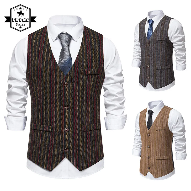 Men's Retro English V-Neck Striped Suit Vest Fashion Classic Formal Casual Business Waistcoat Male Slim Wedding Party Suit Vest
Men's Retro English V-Neck Striped Suit Vest Fashion Classic Formal Casual Business Waistcoat Male Slim Wedding Party Suit Vest