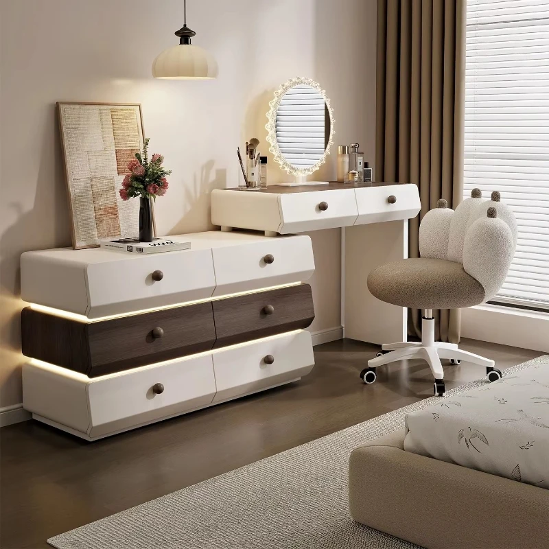 Adjustable Dresser with LED Light Mirror Modern Style Drawer Locker
Adjustable Dresser with LED Light Mirror Modern Style Drawer Locker