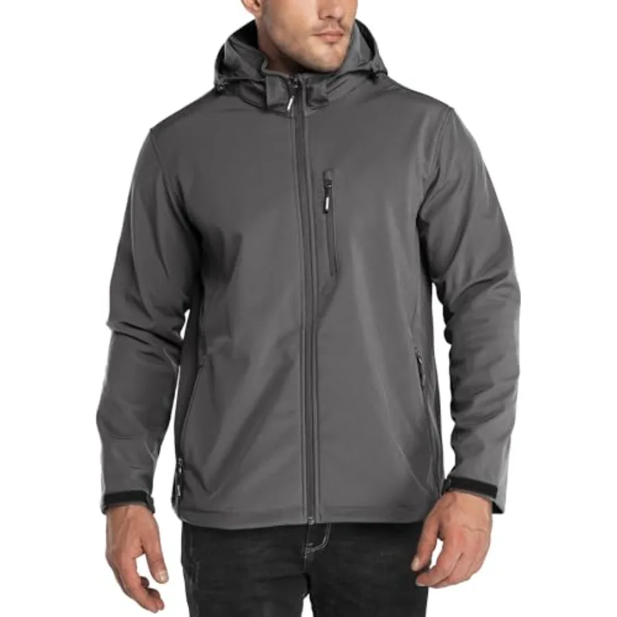 Outdoor Ventures Men's Lightweight Softshell Jacket Fleece Lined Hooded Water Resistant Winter Hiking Windbreaker Jackets
Outdoor Ventures Men's Lightweight Softshell Jacket Fleece Lined Hooded Water Resistant Winter Hiking Windbreaker Jackets