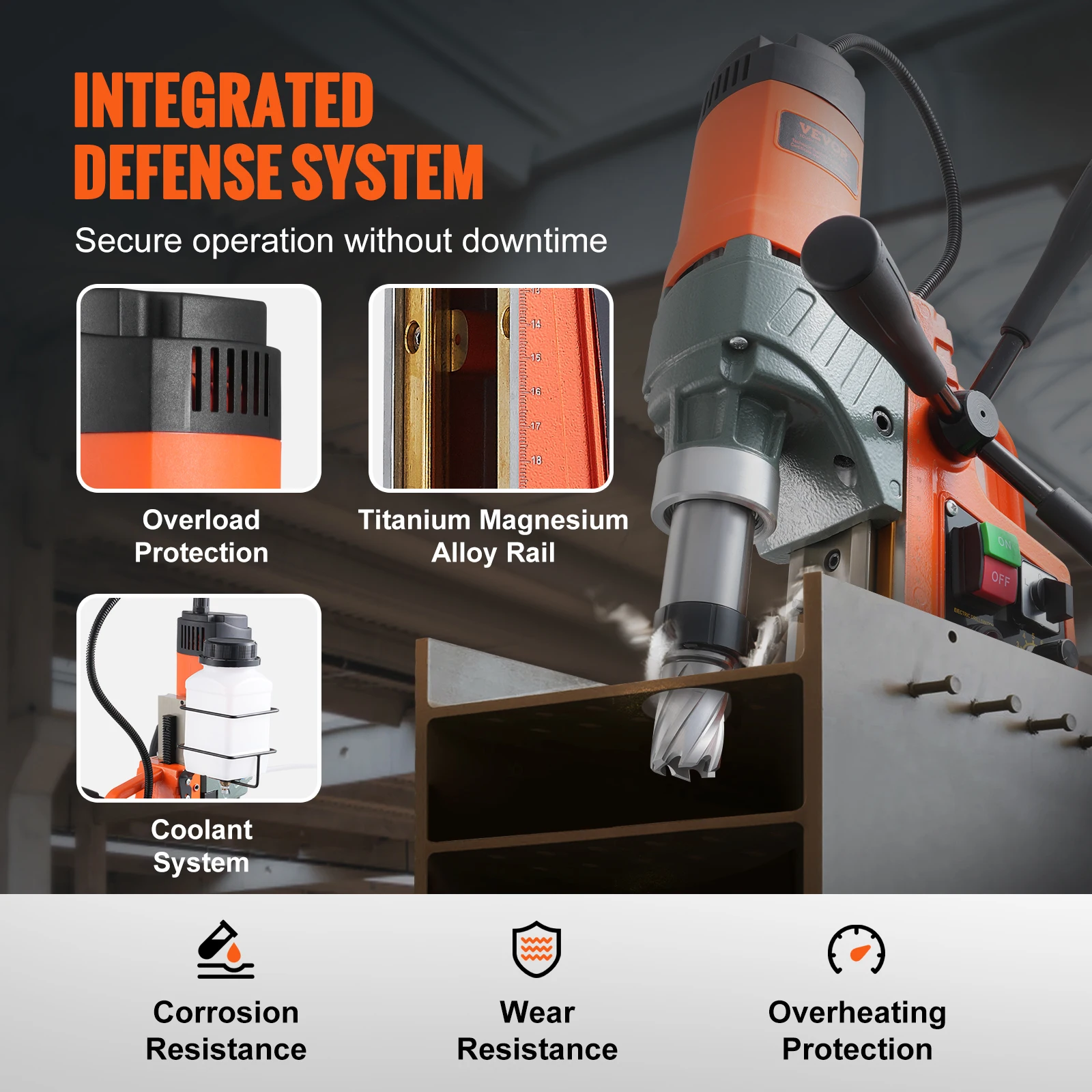 SIHAO 1450W Magnetic Drill Motor Boring Diameter 850 RPM Portable Electric Mag Drill Press Variable Speed Drilling Machine
SIHAO 1450W Magnetic Drill Motor Boring Diameter 850 RPM Portable Electric Mag Drill Press Variable Speed Drilling Machine