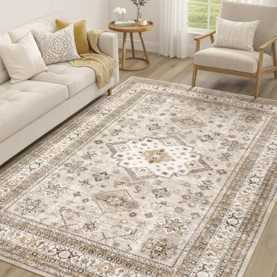 Vintage Living Room Area Rug 6x9 - Large Soft Washable Oriental Traditional Distressed Farmhouse Rug for Bedroom, Home Office,
Vintage Living Room Area Rug 6x9 - Large Soft Washable Oriental Traditional Distressed Farmhouse Rug for Bedroom, Home Office,