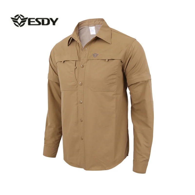 Outdoor Men Detachable Long Sleeve Quick-Dry Shirts Military Tactical Sports Hiking Breathable Anti-UV Removable Cargo Clothes
Outdoor Men Detachable Long Sleeve Quick-Dry Shirts Military Tactical Sports Hiking Breathable Anti-UV Removable Cargo Clothes