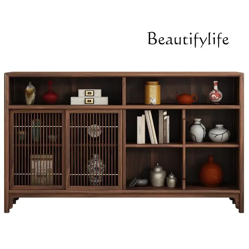 LJYNorth American black walnut tea side cabinet New Chinese solid wood porch cabinet Storage and dining side storage High-end
LJYNorth American black walnut tea side cabinet New Chinese solid wood porch cabinet Storage and dining side storage High-end