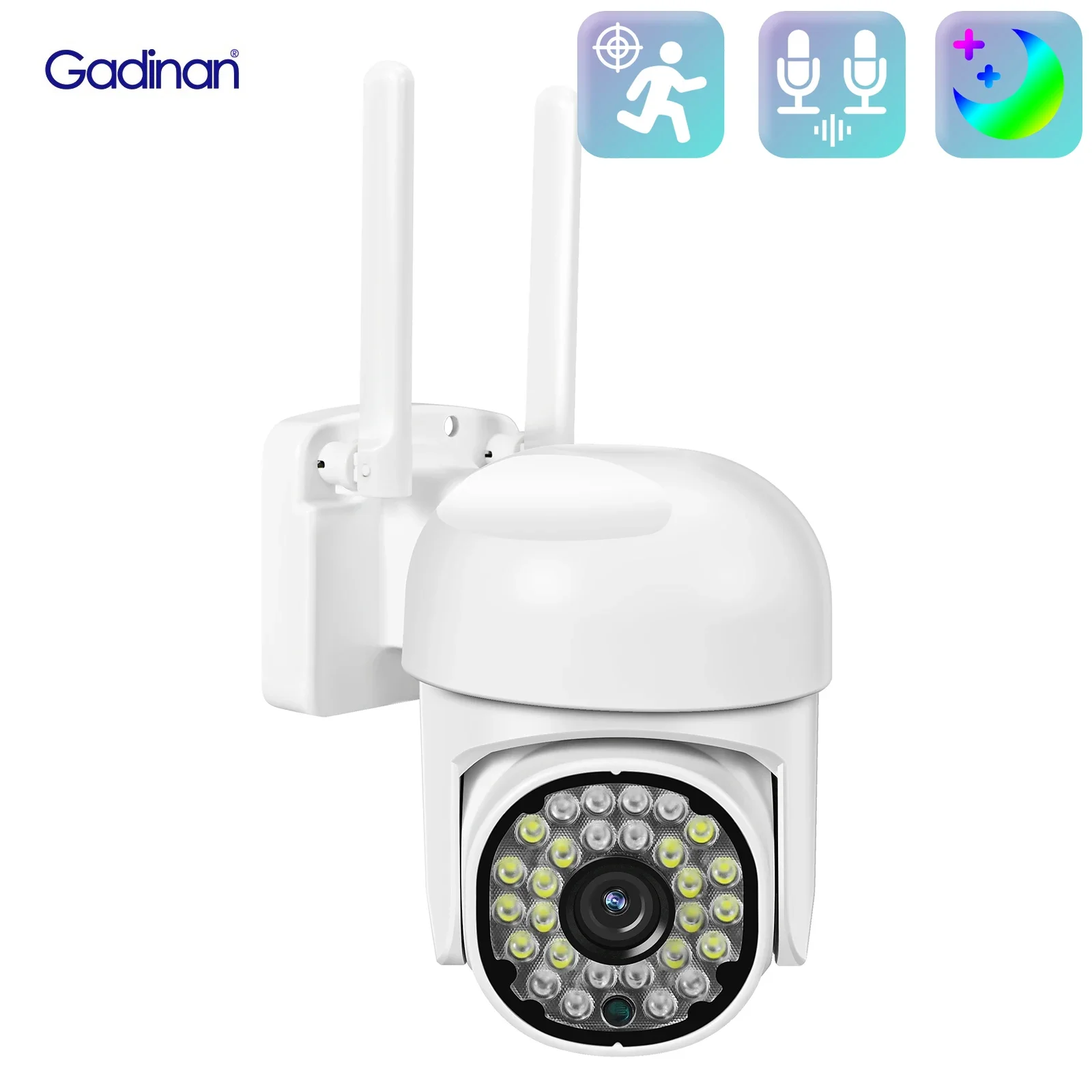 Gadinan Intelligent Mini WiFi HD 8MP 4K Color Night Vision PTZ IP Camera Humanoid Detection 4x Digital Zoom Monitor Two-Way Audi
Gadinan Intelligent Mini WiFi HD 8MP 4K Color Night Vision PTZ IP Camera Humanoid Detection 4x Digital Zoom Monitor Two-Way Audi