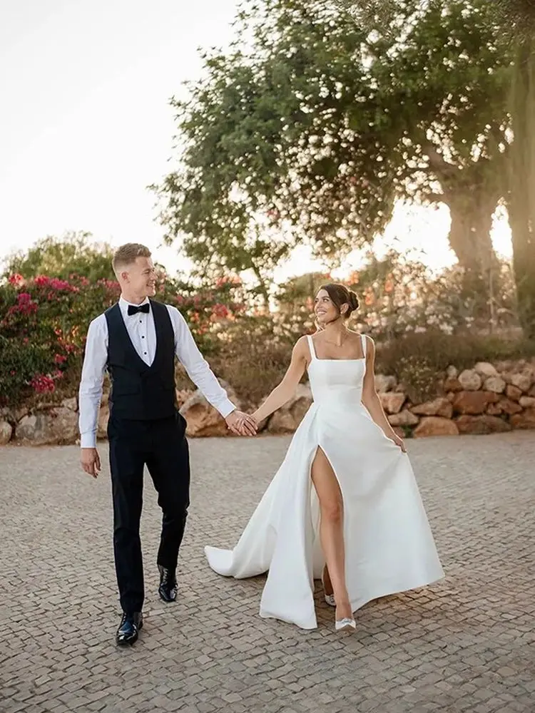 Элегантное атласное свадебное платье 2025 года, новое, с тонкими бретелями, приталенное, для торжественных мероприятий, длинное вечернее платье
Элегантное атласное свадебное платье 2025 года, новое, с тонкими бретелями, приталенное, для торжественных мероприятий, длинное вечернее платье