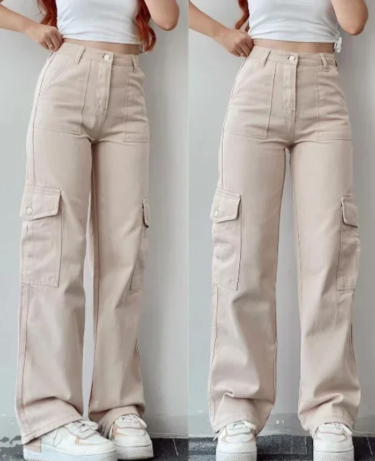 Women's Pants 2023 Summer Fashion Solid Color High Waist Button Pockets Casual Daily Long Cargo Pants Y2K Streetwear
Women's Pants 2023 Summer Fashion Solid Color High Waist Button Pockets Casual Daily Long Cargo Pants Y2K Streetwear